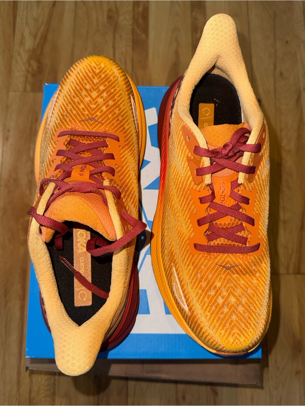 Hoka Orange Maroon Running Shoes - Picture 4 of 15
